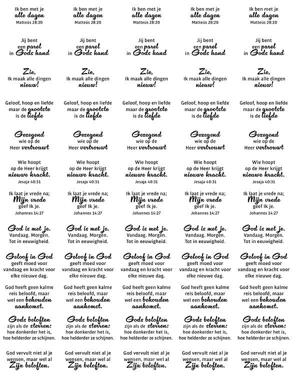 Stickervel 60 teksten inspirerende tekst