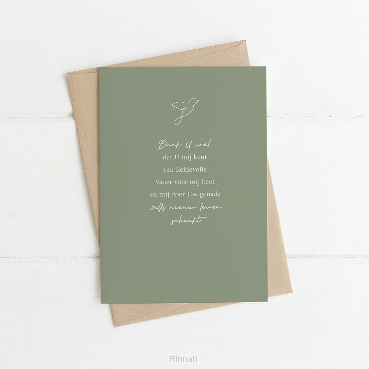 Dank U wel dat U mij kent