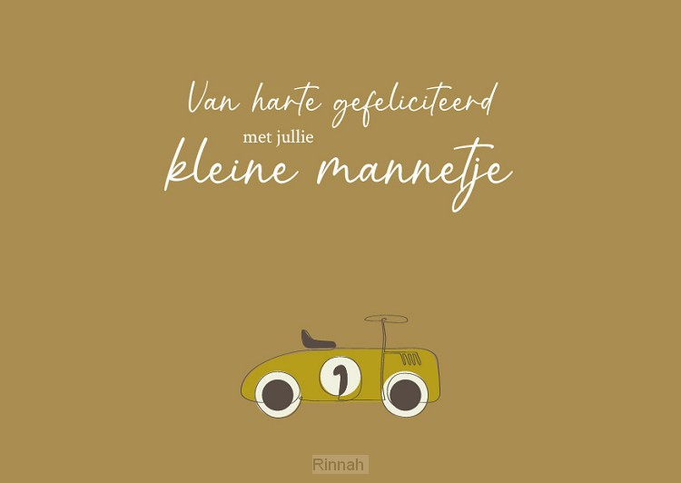 Gefeliciteerd met jullie kleine mannetje