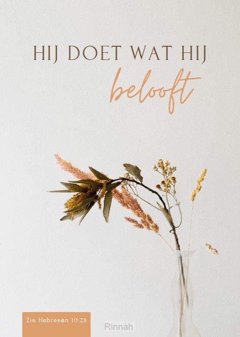 Hij doet wat Hij belooft