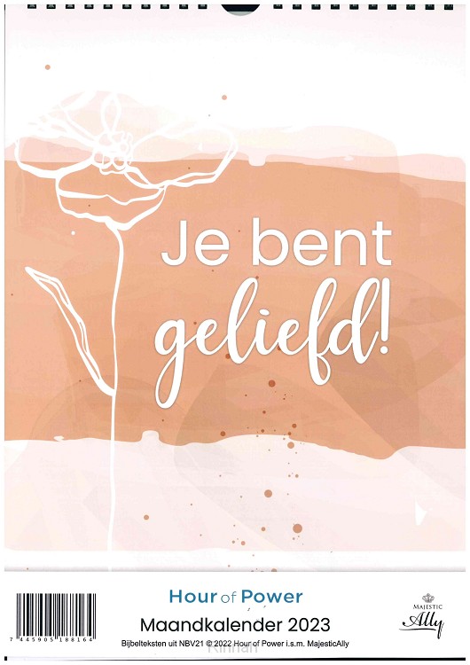 Maandkalender hour of power je bent gel