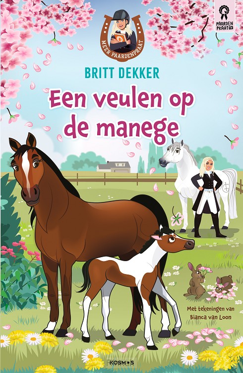 Een veulen op de manege