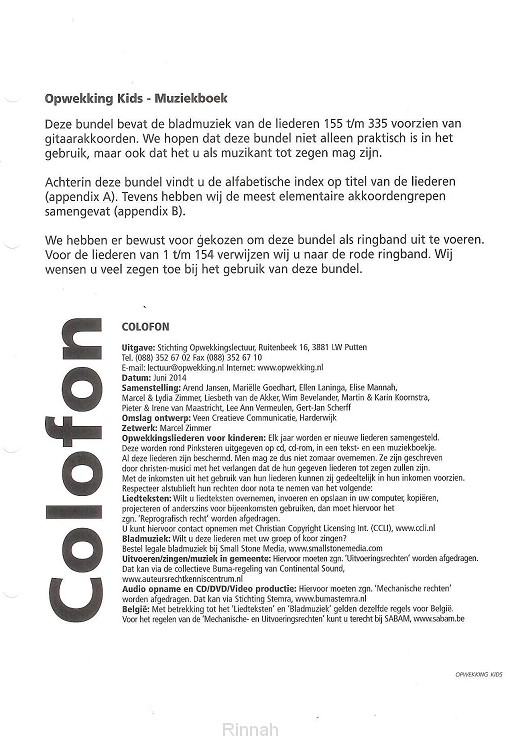 Kinderbundel muziek 24 (324-335) aanv.