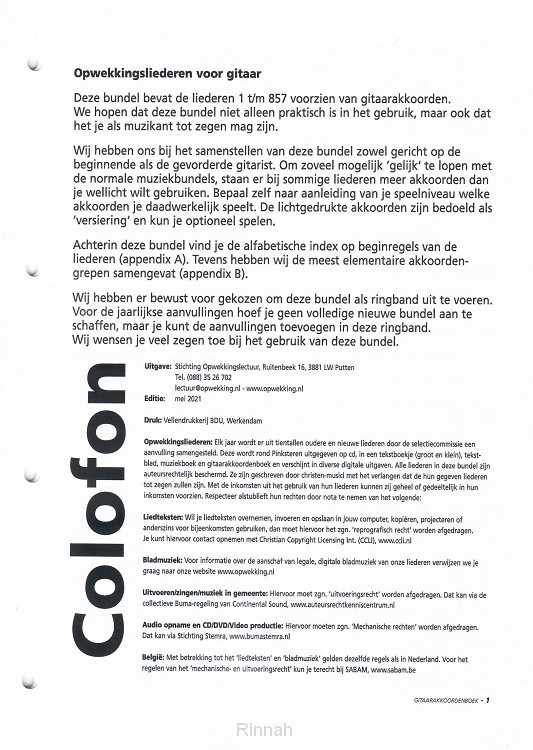 Opwekking gitaarakkoorden A4aanv 845-857