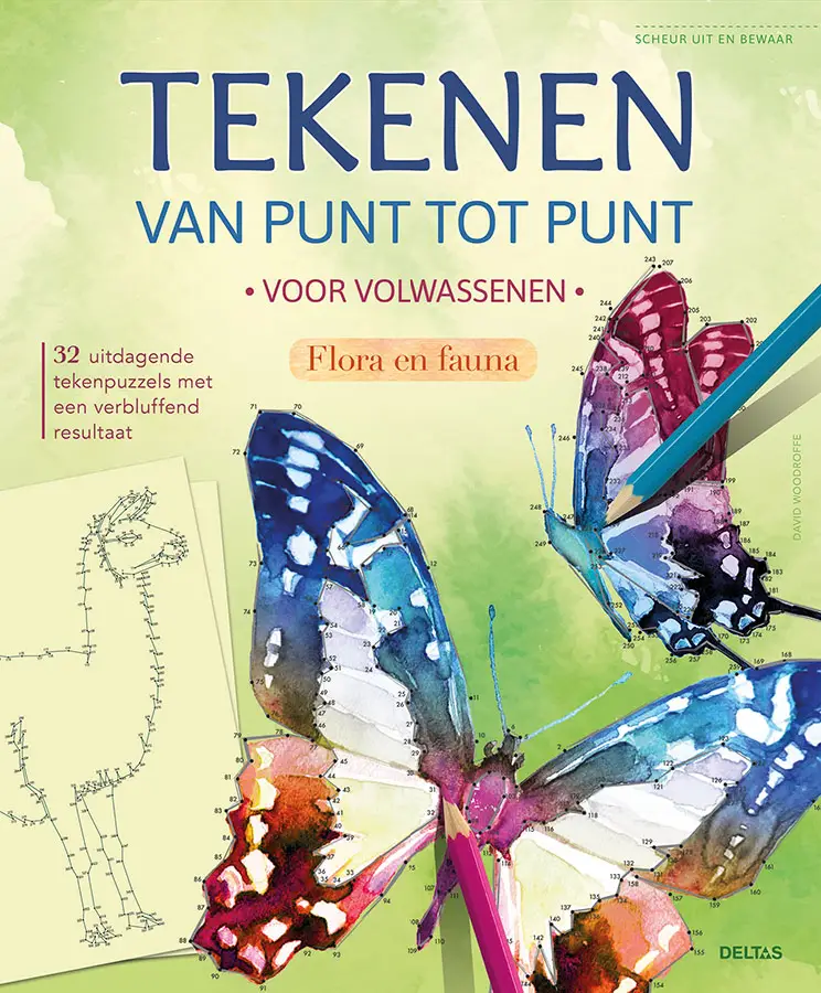 Tekenen van punt tot punt voor volwassenen - Flora en fauna