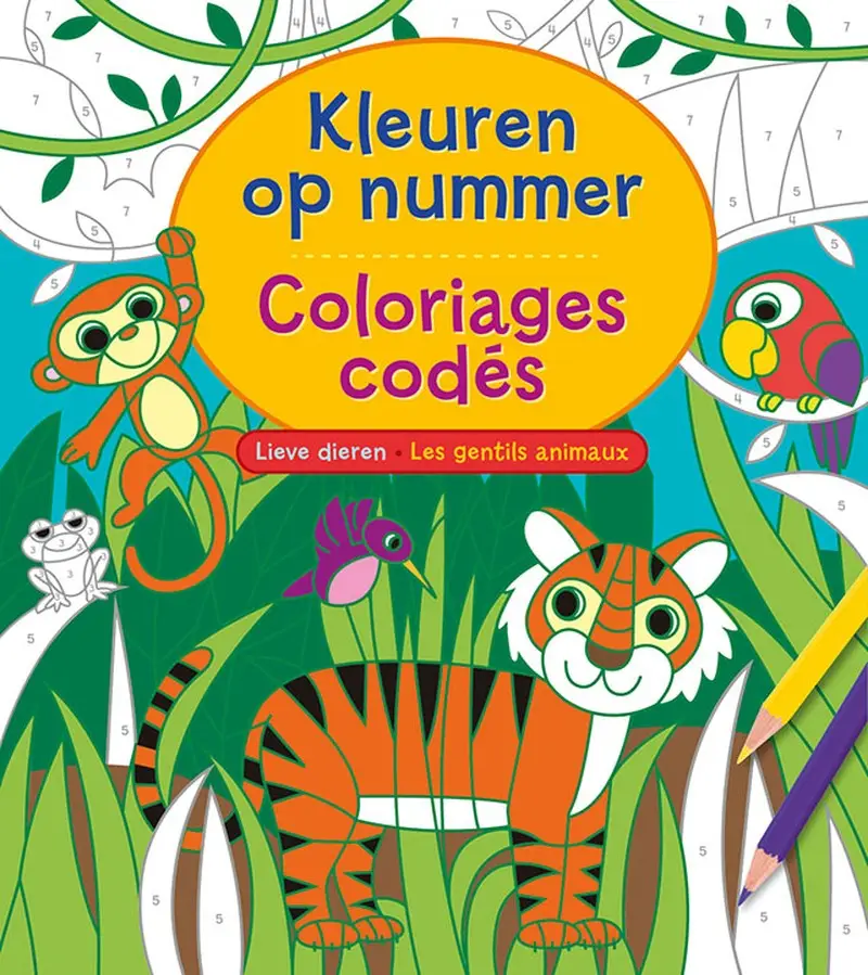 Kleuren op nummer - lieve dieren