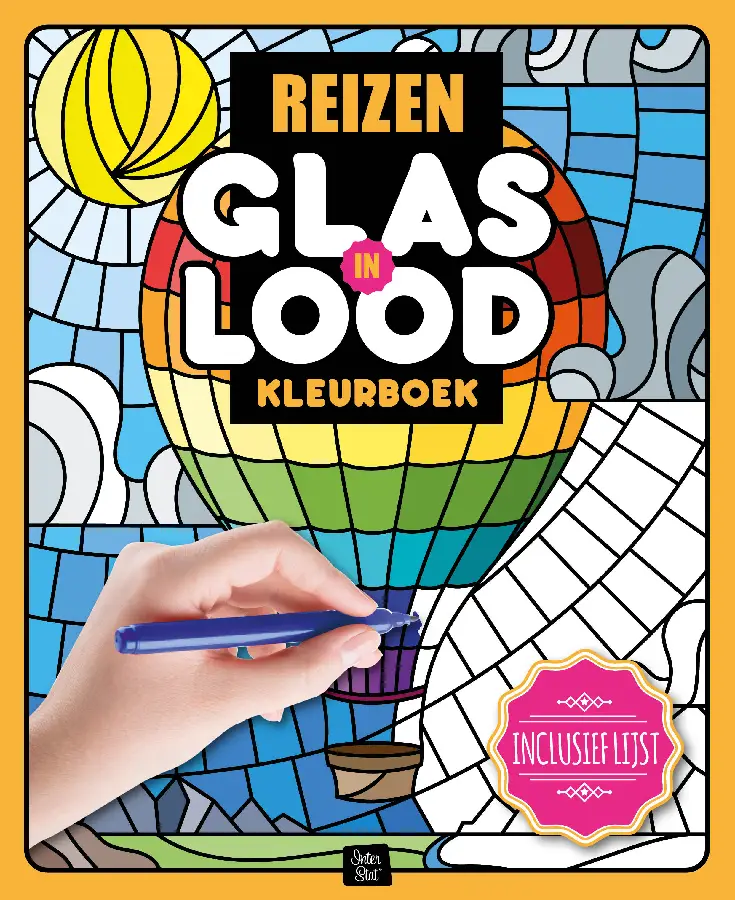 Glas in lood kleurboek Reizen