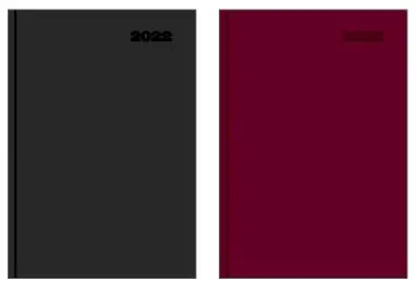 Bureau-agenda Zwart/Bordeaux