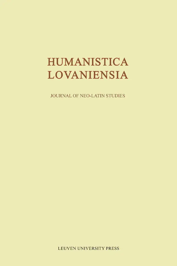 Humanistica Lovaniensia Volume LVII / Volume LVII - 2008