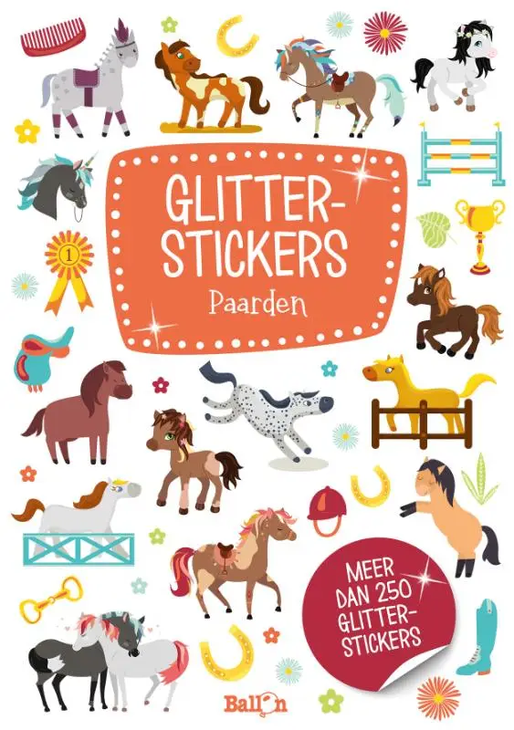 Glitterstickers paarden