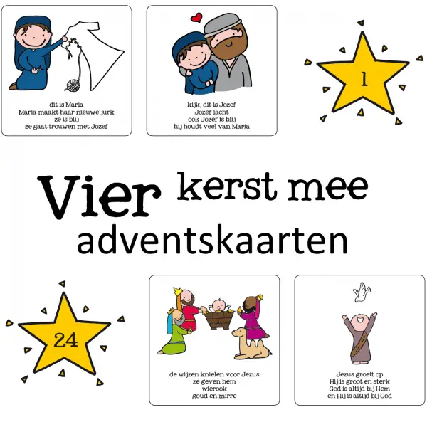 met de kaarten is eventueel een adventslinger te maken