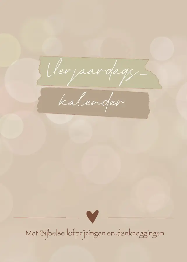 Verjaardagskalender met Bijbelse teksten