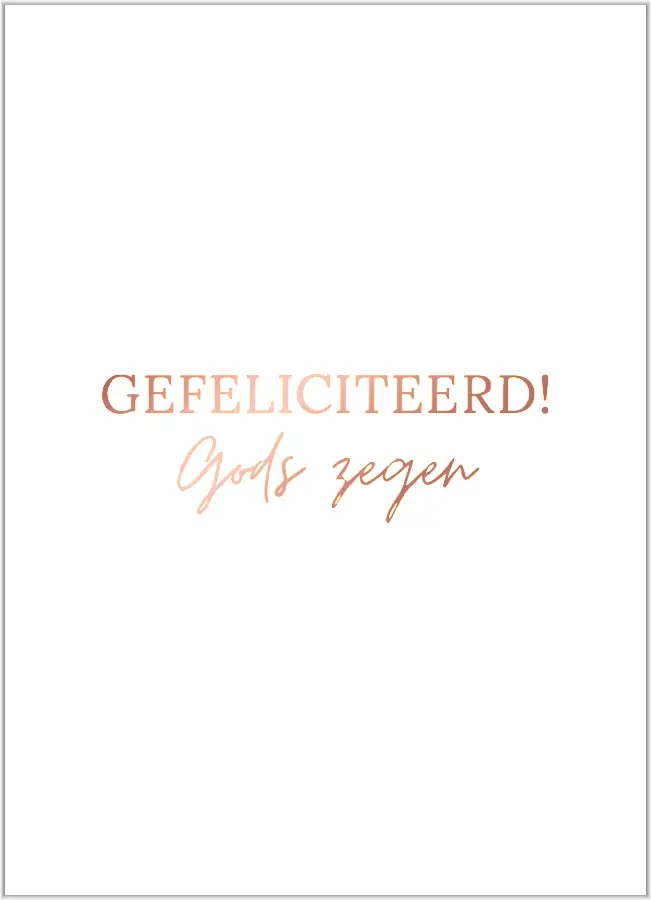 Gefeliciteerd! Gods zegen
