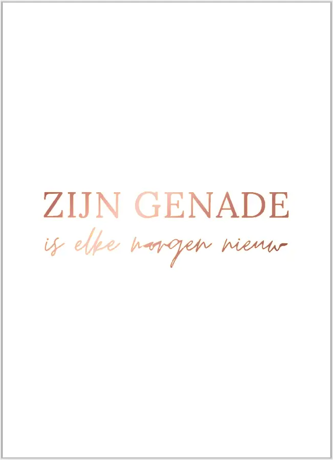 Zijn genade is elke morgen nieuw