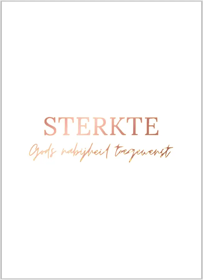 Sterkte Gods nabijheid toegewenst
