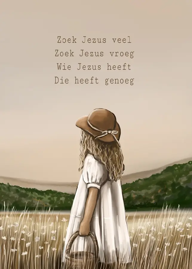 Zoek Jezus veel (meisje)
