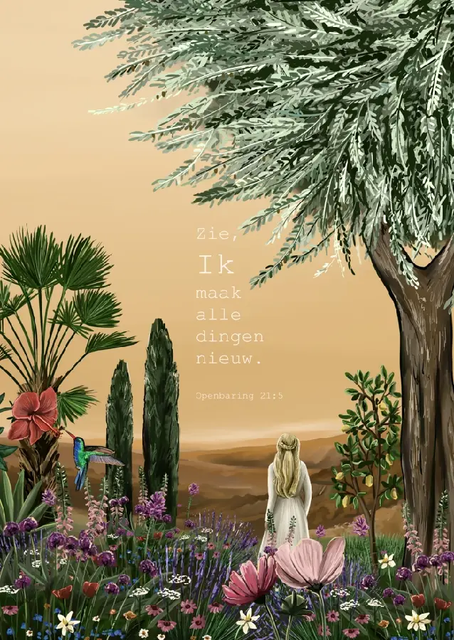 Poster A5 Zie, Ik maak alle dingen...