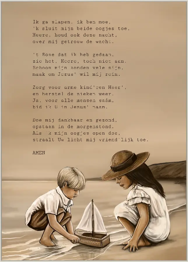 Canvas op hout Ik ga slapen, ik ben moe