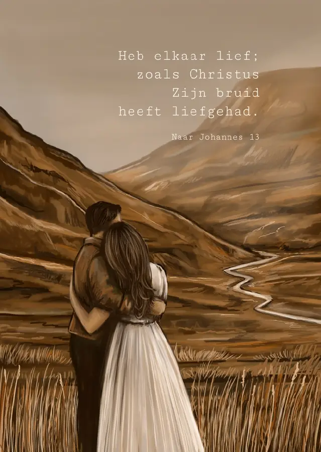 Canvas op hout Heb elkaar lief