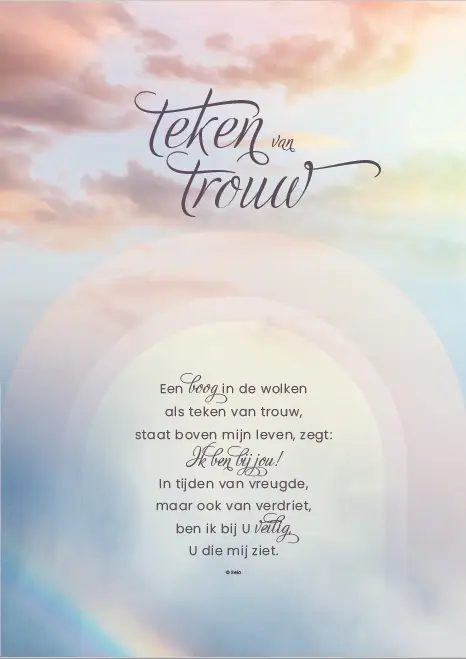 Een boog in de wolken