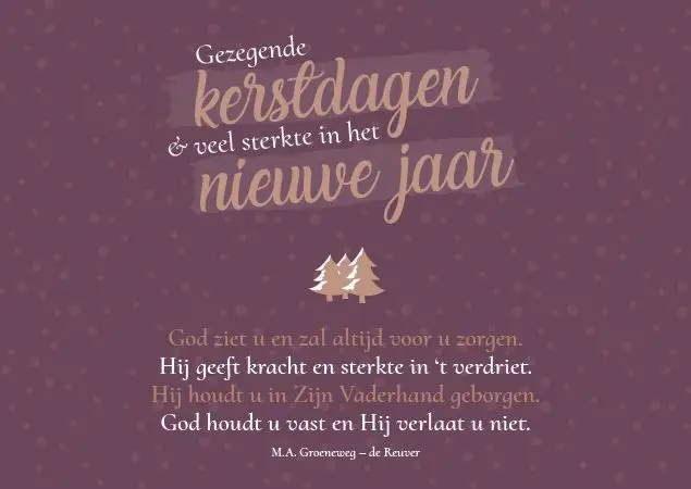 Gezegende Kerst/Veel Sterkte