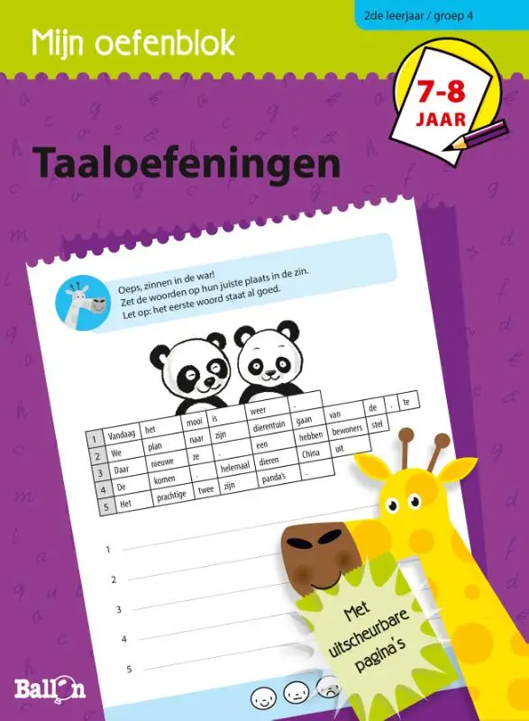 Taaloefeningen 7-8 jaar