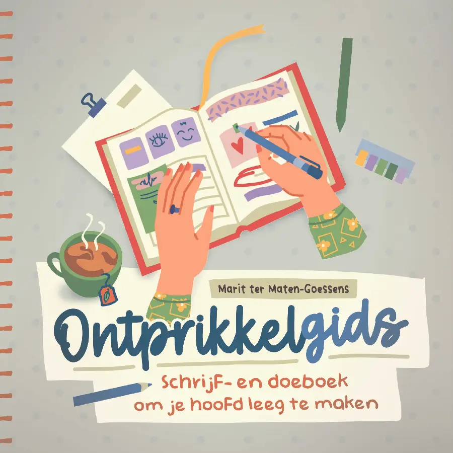 Schrijf- en doeboek om je hoofd leeg te maken.