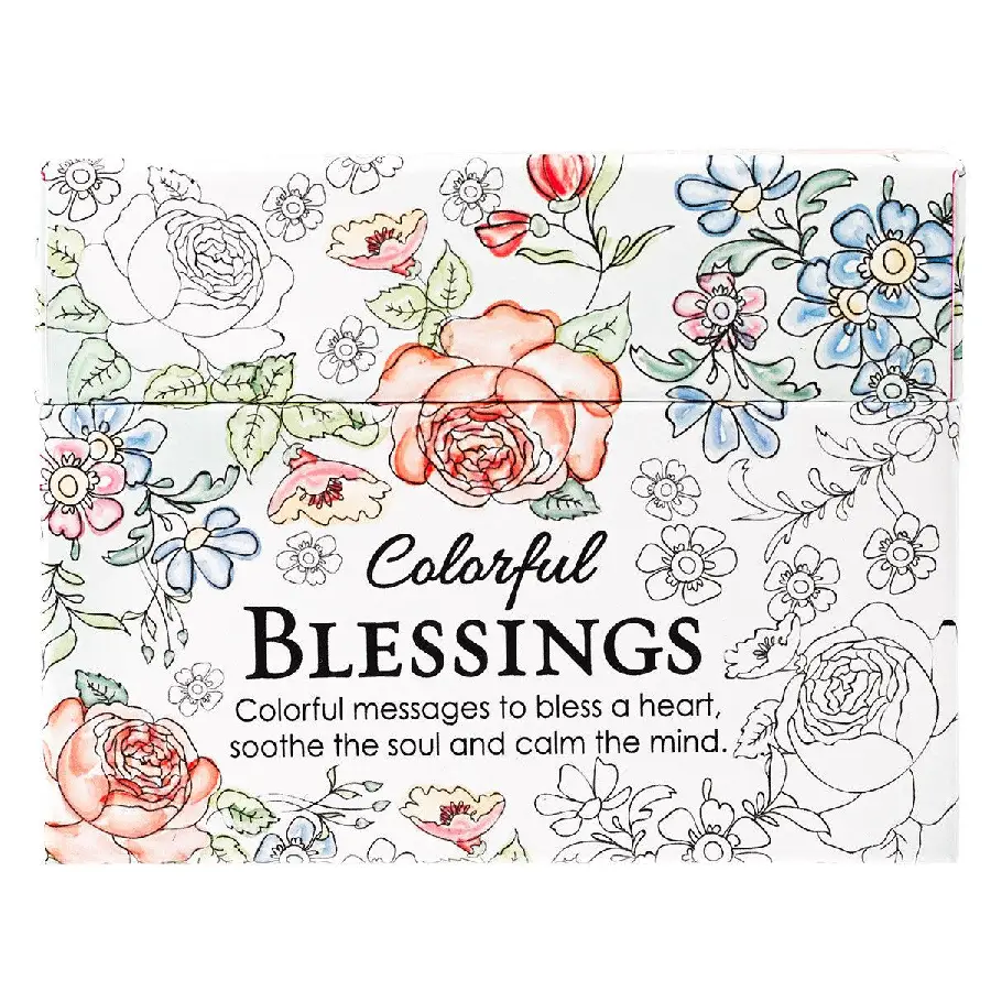 Colorful blessings Boxed Coloring Card