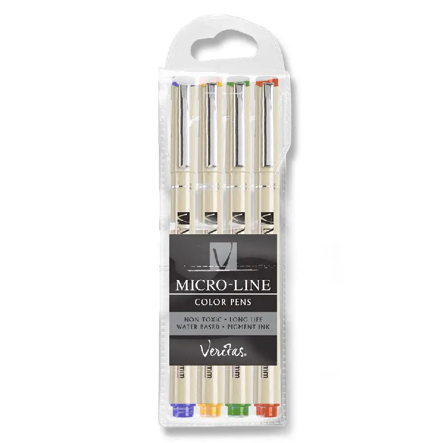 Micro-Line Color Pens Veritas  Set van 4