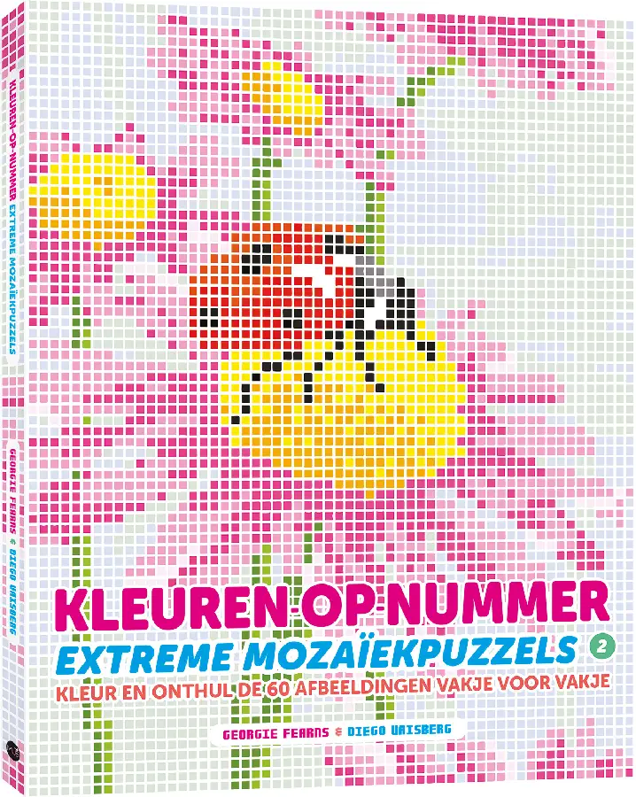 Kleuren-op-nummer: extreme mozaïekpuzzel