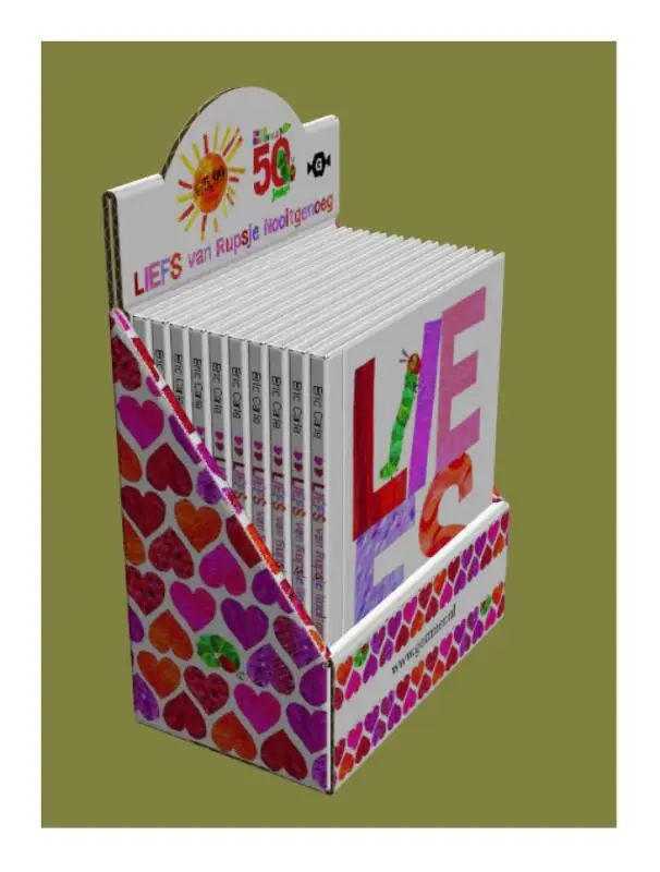 Display liefs van rupsje nooitgenoeg