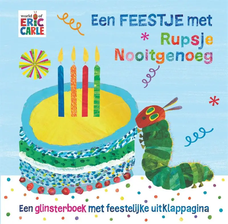 Een glinsterboek met feestelijke uitklappagina.