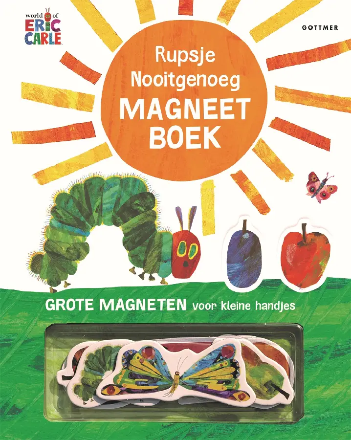 Rupsje nooitgenoeg magneetboek