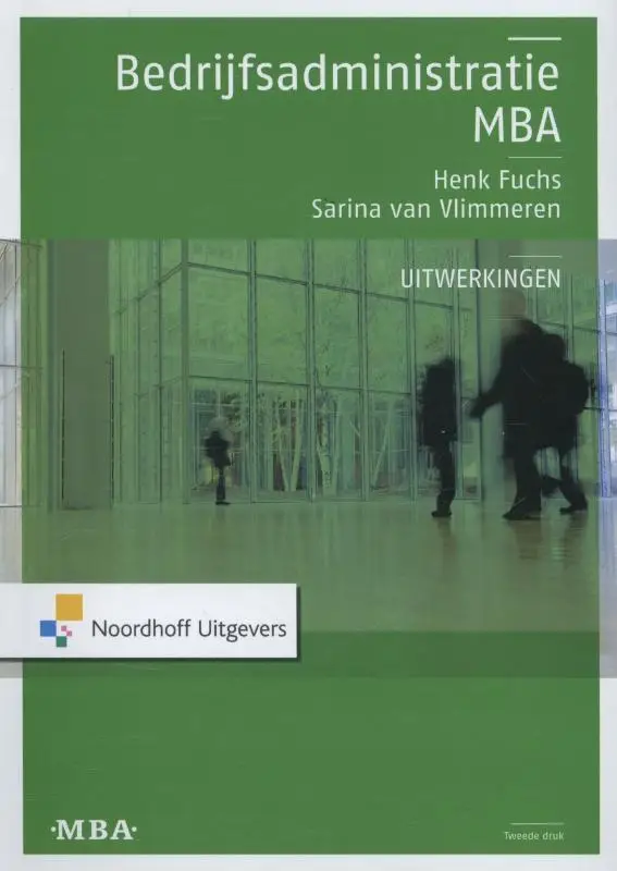 Bedrijfsadministratie MBA uitwerkingen